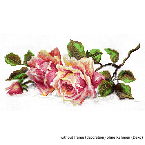 Magic Needle 40-48 ZW Der Duft der Rosen Kreuzstichset mit Zählmuster Zweigart Edition, Baumwolle, multifarbig, 25x12cm Magic Needle 40-48 ZW Der Duft der Rosen Kreuzstichset mit Zählmuster Zweigart Edition, Baumwolle, multifarbig, 25x12cm von Magic Needle