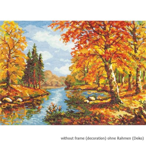 Magic Needle 45-02 ZW Goldener Herbst Kreuzstichset mit Zählmuster Zweigart Edition, Baumwolle, multifarbig, 35x25cm Magic Needle 45-02 ZW Goldener Herbst Kreuzstichset mit Zählmuster Zweigart Edition, Baumwolle, multifarbig, 35x25cm von Magic Needle