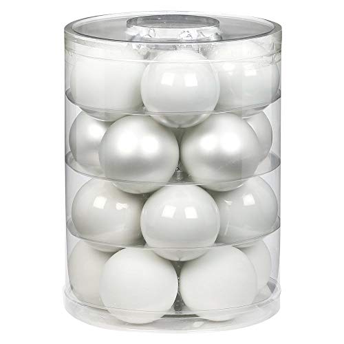 MAGIC Weihnachtskugeln Glas 6cm 20 STK. Christbaumkugeln Farbe: Just White-Mix (weiß) von Magic: The Gathering