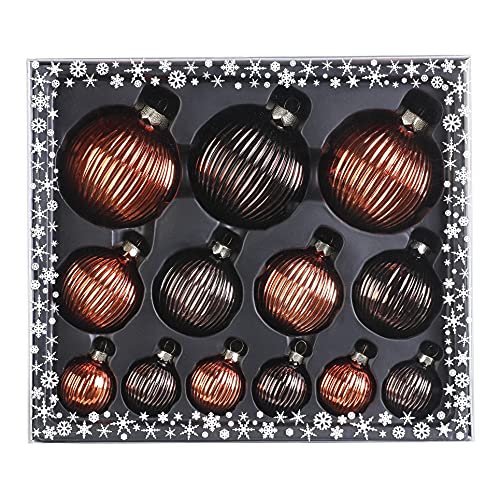 Weihnachtskugeln Glas 4-8cm 13er Set Christbaumkugeln Shiny Chestnut von Magic: The Gathering