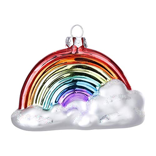 MAGIC Weihnachtskugel Regenbogen 10cm | Christbaumschmuck Figur Glas Christbaumkugel | Weihnachtsbaumanhänger von Magic