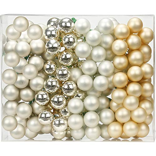 Magic 144 Spiegelbeeren Kugeln am Draht 2cm Weihnachtskugeln Baumkugeln Baumschmuck Weihnachtsdeko Kugeln Glaskugeln Set Christbaumschmuck - Cloud Dancer - weiß Elfenbein Champagner Magic 144 Spiegelbeeren Kugeln am Draht 2cm Weihnachtskugeln Baumkugeln Baumschmuck Weihnachtsdeko Kugeln Glaskugeln Set Christbaumschmuck - Cloud Dancer - weiß Elfenbein Champagner von Magic