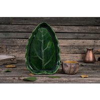 Set Aus Handgemachtem Keramikblatt-Teller Und Keramikbecher || Pflanzenimpressionen Becher, Naturkeramik Teller, Blattkeramik, Becher Handgemacht von MagicCeramicsShop