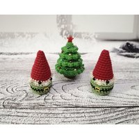 Weihnachtself Ornamente Häkeln, Weihnachtsbaum, Esstisch Weihnachtsdeko, Platzieren Sie Einen Schreibtisch von MagicCountryCrochet