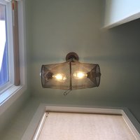 Minnow Trap Horizontale Pendelleuchte Mit Seil Und Zwei Glühbirnen von MagicDamShop