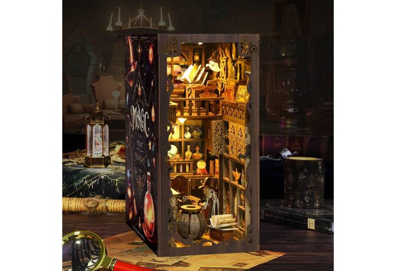 MagicHolz Buchstütze MagicHolz MagicNight, Book Nook Diorama von MagicHolz