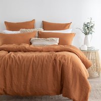 3 Stück Zimt Boho Bettwäsche Gewaschen 100% Baumwolle Bettbezug Exclusive Uo Königin Rost Braun Duvet Set von MagicHomes