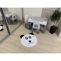 Weißer Kinderteppich Für Kinder Babyteppich Kinderdecke Häkelteppich Teddybär Kinderzimmerteppich Bär Teppich von MagicKnitShop