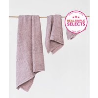 Waffeltuch-Set in Woodrose Hand-, Gesichts-, Körperleinentücher. Badetuch Set von MagicLinen