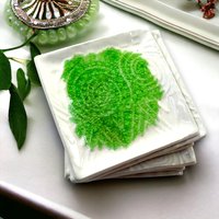 Keramik Ringschale, Seifenhalter, Kerzenteller, Grüne Wohnkultur, Handgefertigte Schmuckschale Mit Recyceltem Grünen Glas von MagicMoonPottery