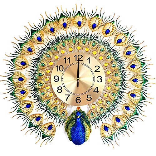 Magicpro Wanduhr Pfau, große Größe von MagicPro