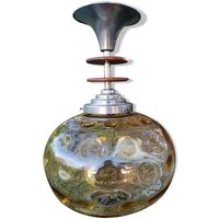 Vintage Bernsteinfarbene Glaskugel-Pendelleuchte/Vintage-Glaskronleuchter Magic'puce von MagicPuce
