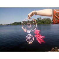 Traumfänger Mit Rosa Flamingo Boho Kinderzimmer Wandbehang Traumfänger Mit Rosa Flamingo Boho Kinderzimmer Wandbehang von MagicSolarWind