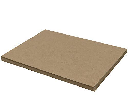 Spanplattenbögen, 20,3 x 25,4 cm, 22 pt (Spitze), leichter brauner Kraftkarton für Scrapbooking und Bilderrahmen, Rückseite (0,022 Messschieber dick), 25 Stück MagicWater Supply von MagicWater Supply