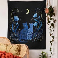 Wandteppich Katzen Für Schlafzimmer Wohnzimmer Ideal Als Geschenk Weihnachten Home Wand Decor Mond Starry Tapestry Blume Motte Tarot Floral6 Wandteppich Katzen Für Schlafzimmer Wohnzimmer Ideal Als Geschenk Weihnachten Home Wand Decor Mond Starry Tapestry Blume Motte Tarot Floral6 von MagicalMerchArt