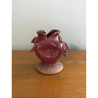 80Er Jahre Keramik Fischvase - Vintage Handgemachte Künstler Signierte Vase von MagicalNostalgia