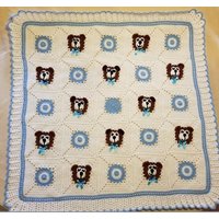 Gehäkelte Weiße Und Blaue Babydecke Mit Teddybären, Teddybären Für Kleine Junge. Baby Shower Geschenk Take Me Home. Sonderanfertigung Avalable Gehäkelte Weiße Und Blaue Babydecke Mit Teddybären, Teddybären Für Kleine Junge. Baby Shower Geschenk Take Me Home. Sonderanfertigung Avalable von MagicalStrings