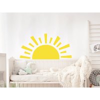 Große Halbe Sonne Wandtattoo Kinderzimmer Decals. Über Krippe. Wandaufkleber Sonne. Spielzimmer Dekoration. Sun Decor von MagicalWorldDecals