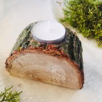 Blockkerzenhalter Cottagecore Hochzeitsdeko Rustikaler Kerzenhalter-Set von MagicbirchShop