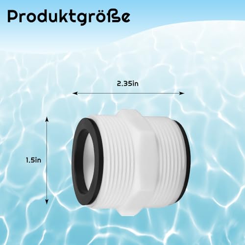 Magicbox Poolschlauch 38mm Verbinder, Schwimmbad-Schlauchadapter für Pool Pumpenschlauch, Pool Split Schlauchadapter von Magicbox
