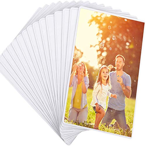 Magnetische Fototaschen, Magiclfy 15 Stück Magnet Bilderrahmen Fotorahmen für Fotos Postkarten von 10 x 15 cm für Kühlschrank, Weiß von Magicfly