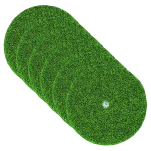 Magicherry Künstliche Mini-Moosgras für Mikro-Landschaftsdekoration, Blumen, Basteln, runde Kunstmoosmatten für Aquarien, Bonsai und Terrasse, Rasen, Gartendekoration, 10 cm, Grün mit Loch, 6 Stück Magicherry Künstliche Mini-Moosgras für Mikro-Landschaftsdekoration, Blumen, Basteln, runde Kunstmoosmatten für Aquarien, Bonsai und Terrasse, Rasen, Gartendekoration, 10 cm, Grün mit Loch, 6 Stück von Magicherry