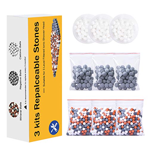 Duschkopf Kalk Filter 3 Kits Für 3 Filtrationen Duschkopf Ionische Filter (Handbrause Sprühen Ionenfilter) von Magichome