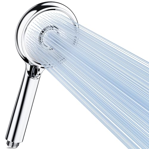 Magichome Duschkopf, Handbrause mit 3 Strahlarten Hohem Wasserdruck Handbrause (Ø 110 mm) Hochdruck Duschkopf Universal Duschbrause, Chrom von Magichome