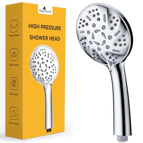 Magichome Duschkopf,Duschkopf Wassersparend 9 Strahlarten, Hochwertige Verchromung Handbrause, Hochdruck Dusche Brausekopf Duschbrause Sparduschkopf von Magichome
