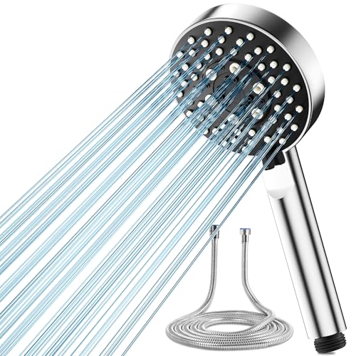 Magichome Duschkopf mit Schlauch 2M,Hochdruck Duschkopf mit 5 Sprühmodi Turbolader-Design, Handbrause Wassersparend Duschbrause für Niedrigen Wasserdruck von Magichome