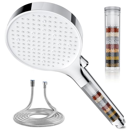 Magichome Duschkopf mit Filter, Hochdruck Duschkopf mit Schlauch 1,5M, Handbrause 6 Strahlarten, Duschkopf in 25 Schichten Filtration Duschbrause für Hartes Wasser,Rest-Chlor,Bakterien, Schwermetall Magichome Duschkopf mit Filter, Hochdruck Duschkopf mit Schlauch 1,5M, Handbrause 6 Strahlarten, Duschkopf in 25 Schichten Filtration Duschbrause für Hartes Wasser,Rest-Chlor,Bakterien, Schwermetall von Magichome