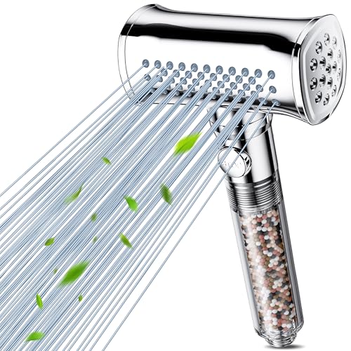 Magichome Duschkopf mit Filter in 8 Schichten Filtration, Hochdruck Duschkopf 4 Strahlarten und Pausenfunktion Handbrause Wassersparend für Hartes Wasser,Rest-Chlor,Schwermetall Duschbrause von Magichome