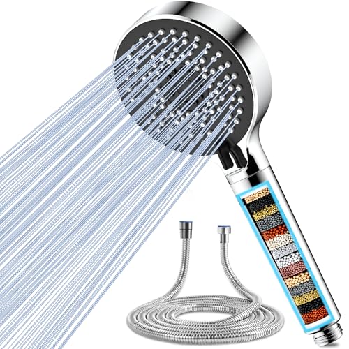 Magichome Duschkopf mit Schlauch,Duschkopf mit Filter mit 20 Lagen Filtration Handbrause Filter 5 Strahlarten, Wassersparende und Druckerhöhende Duschbrause Ersatz-Filterpatronen Magichome Duschkopf mit Schlauch,Duschkopf mit Filter mit 20 Lagen Filtration Handbrause Filter 5 Strahlarten, Wassersparende und Druckerhöhende Duschbrause Ersatz-Filterpatronen von Magichome