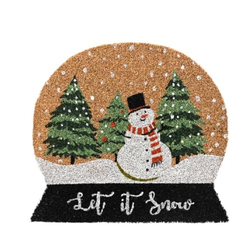 Magie di Natale Teppich mit Weihnachtsdekorationen, rutschfeste Fußmatte 60 cm (Let it Snow) von Magie di Natale