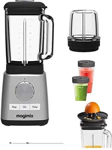 Magimix Power Blender Blender Cromo neu 1300w 22000 g (mit 3 Zubehör Zitrus-Saftpresse-Mahlbecher) 11630 EA von Magimix.