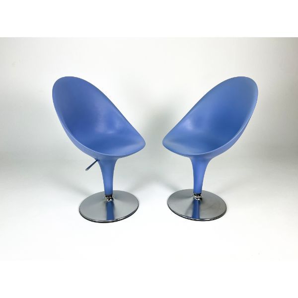 2er-Set Bombo Barhocker (Blau) von Stefano Giovannoni, Magis von Magis