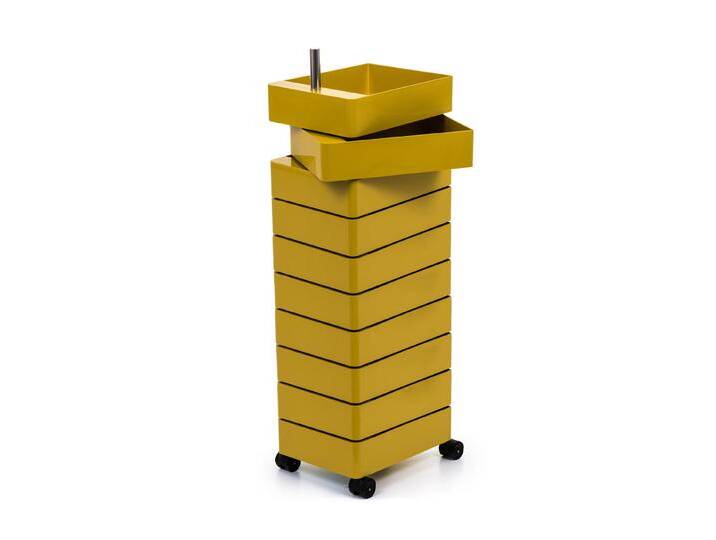 Magis 360° Rollcontainer mit 10 Fächer, gelb von Magis