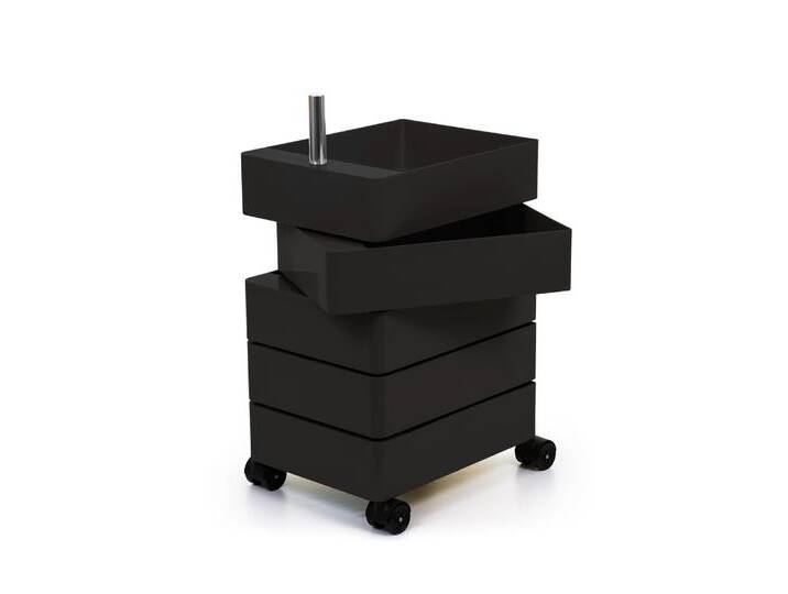 Magis 360° Rollcontainer mit 5 Fächer, schwarz von Magis