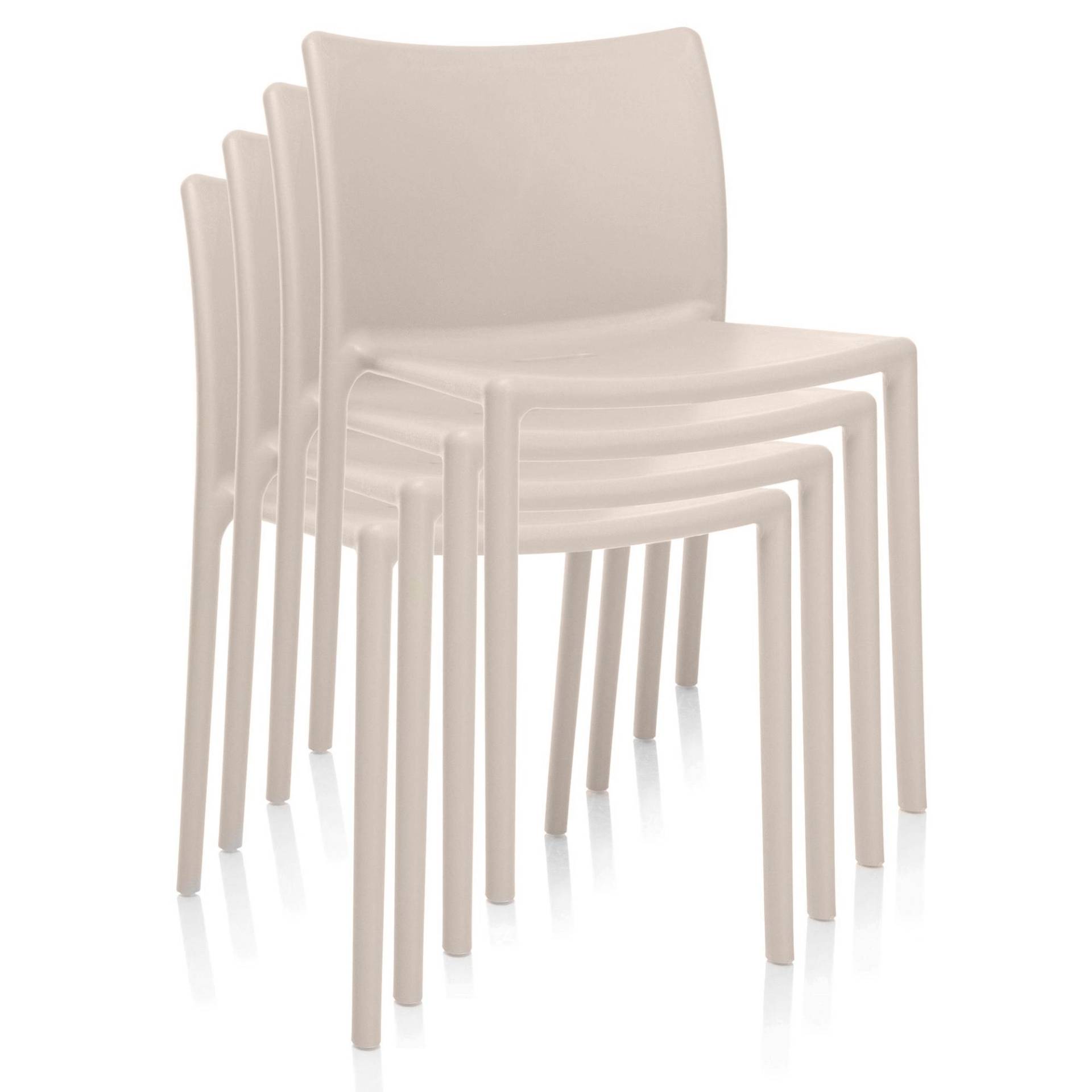 Magis - Air Chair Stuhl 4er Set - beige/matt/für Innen- und Außenbereich geeignet von Magis