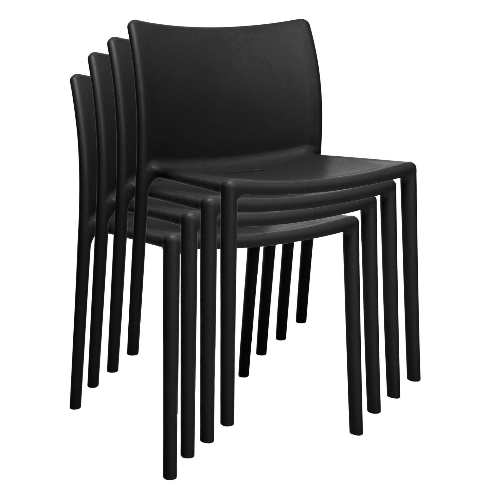 Magis - Air Chair Stuhl 4er Set - schwarz/matt/für Innen- und Außenbereich geeignet von Magis