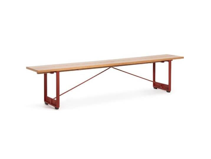 Magis Brut Bank, 220 x 35 cm, rot / eiche natur Magis Brut Bank, 220 x 35 cm, rot / eiche natur von Magis