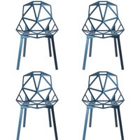 Magis - Chair One Outdoor Stuhl, blau (4er-Set) von Magis