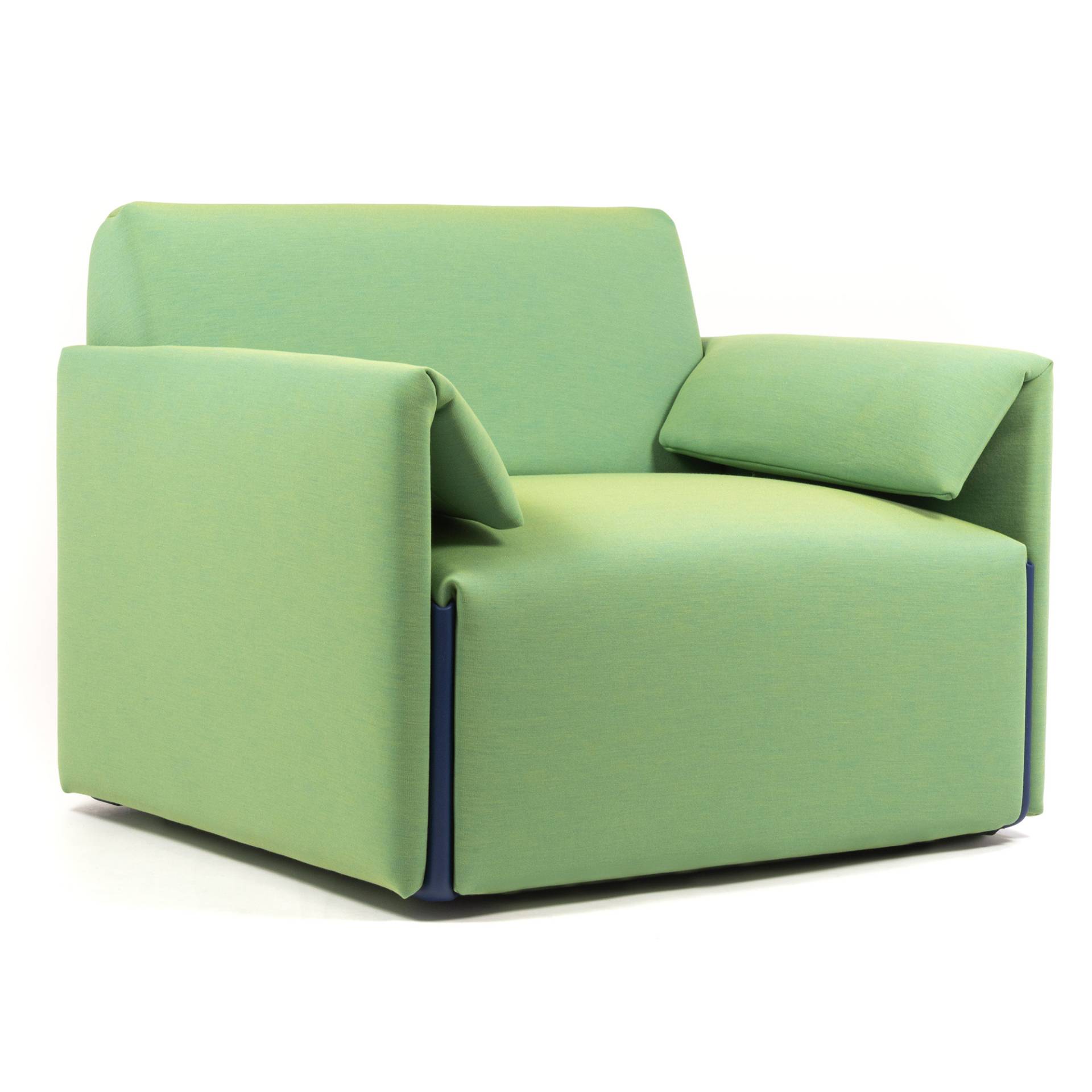 Magis - Costume Sessel 93x86x76cm - grün/Stoff Kvadrat Uniform Melange 963/Verbindungen Polypropylen blau 1790C/Innenstruktur Polyethylen recycelbar von Magis