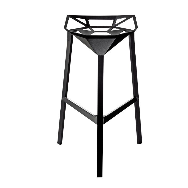 Magis - Stool One Hocker H 84cm - schwarz/eloxiert/BxHxT 56x84x47.5cm von Magis