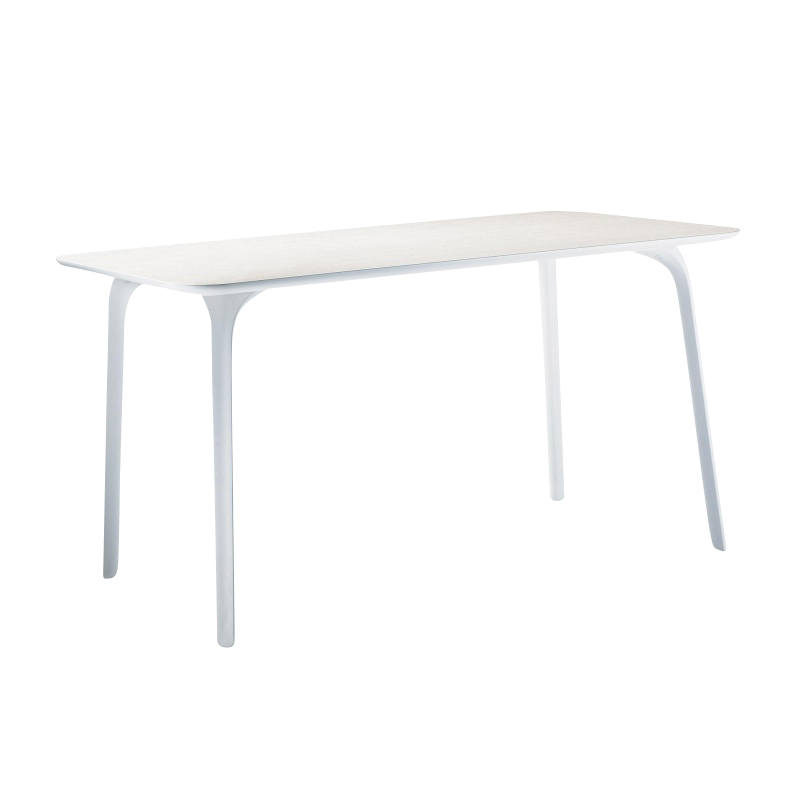 Magis - Table First Outdoor Tisch rechteckig - weiß/HPL/LxBxH 139x79.2x73.2cm/weiße Tischbeine von Magis