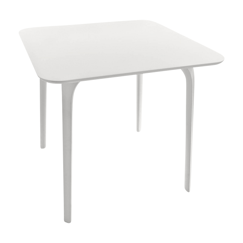 Magis - Table First Outdoor Tisch rechteckig - weiß/HPL/LxBxH 79.2x79.2x73.2cm/weiße Tischbeine von Magis
