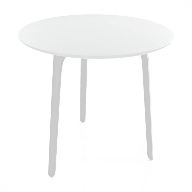 Magis - Table First Outdoor Tisch rund - weiß/weiße Tischbeine/Größe 1/Ø79,2 von Magis