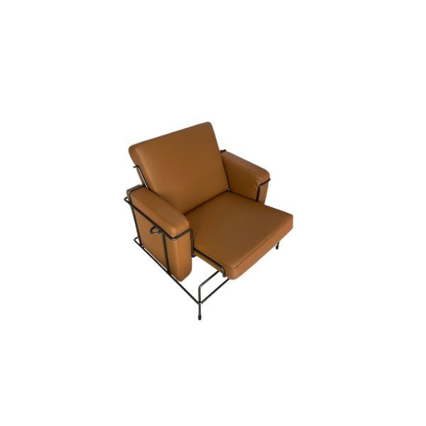 Sessel aus lackiertem Stahl und Leder (braun), Magis von Magis