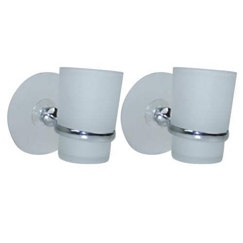 Zahnputzbecher-Set (2 Stück) – Mit Magischem Wandhaken, Selbsthaftend & Ohne Bohren – Ideal für Bad & Gäste-WC von Magische Haken