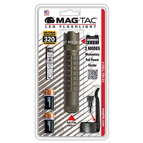 MAGLITE MAG-TAC LED 2CR123 Taschanlampe dunkelgrün Tactical Krone von Maglite